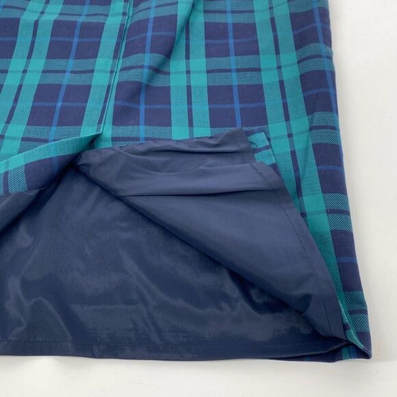 Lord & Taylor Blackwatch Tartan Plaid Cotton Stretch Pencil Skirt Lined Navy Gre - Picture 6 of 10
